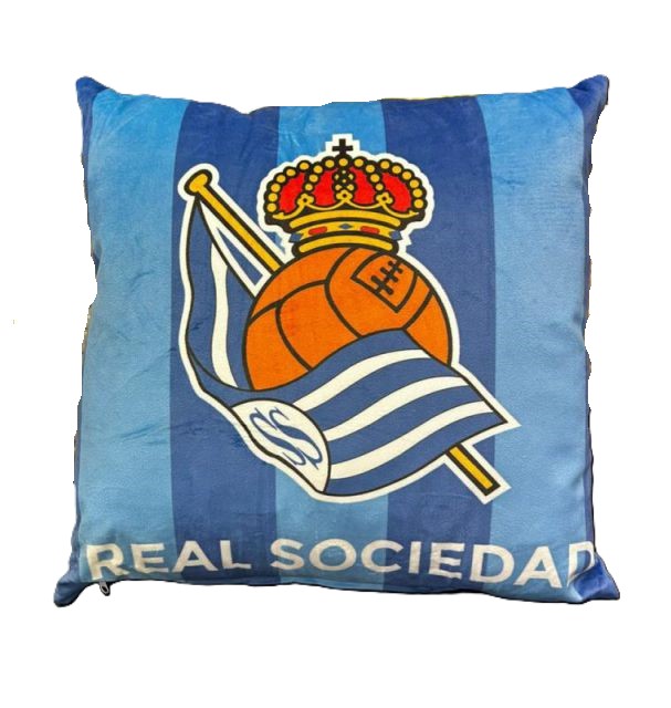 COJÍN REAL SOCIEDAD TERCIOPELO (LICENCIA OFICIAL)